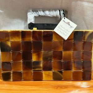 Hand made tortoiseshell clutch
